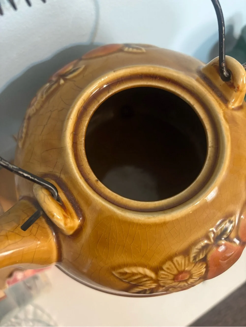 Vintage Made in Japan 70’s Brown Glazed Footed Tea Pot ~ Bohemian